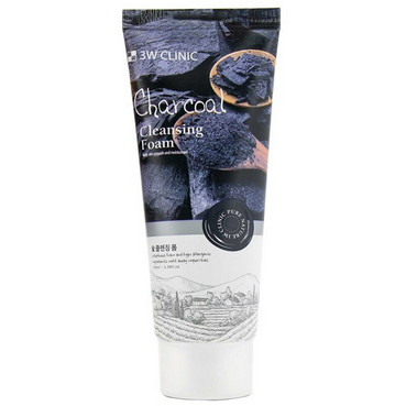 Фото Очищающая пенка для лица с древесным углём 3W Clinic Charcoal Foam Cleansing