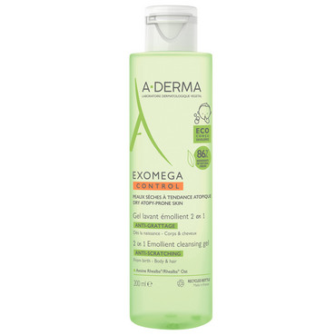 Exomega Control Гель для душу 2-в-1 пом'якшуючий A-Derma Exomega Control 2-in-1 фото