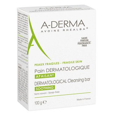 Мило дерматологічне на основі екстракту вівса A-Derma Soap Free Dermatological Bar фото