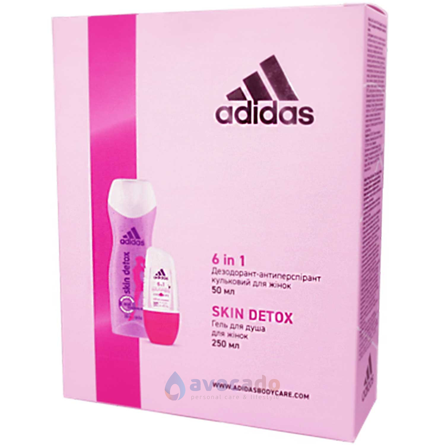 Adidas Skin Detox deo roll 50ml sh gel 250 ml Avocado.ua