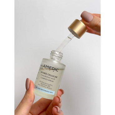 комплексна сироватка з 4-ма гіалуроновими кислотами amedic hydro cellular hyaluronic acid complex serum фото