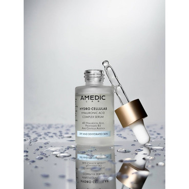 комплексна сироватка з 4-ма гіалуроновими кислотами amedic hydro cellular hyaluronic acid complex serum фото