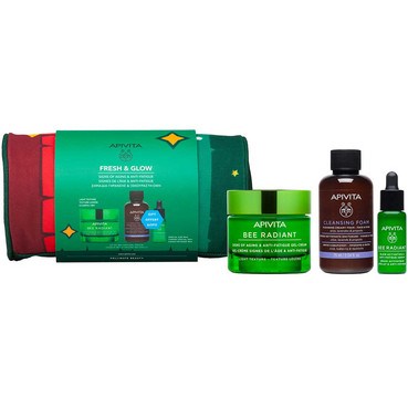 Косметичний набір BEE RADIANT Light Apivita Bee Radiant Light Set (crm/gel/50ml + serum/10ml + foam/75ml) фото