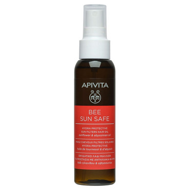 Сонцезахисна олія для волосся Apivita Bee Sun Safe Hair Oil With Sun Filters Protection фото