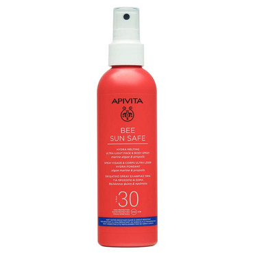 Сонцезахисний спрей для обличчя та тіла з SPF30 (УЦІНКА) Apivita Bee Sun Safe Hydra Melting Ultra Light Face & Body Spray SPF30 фото