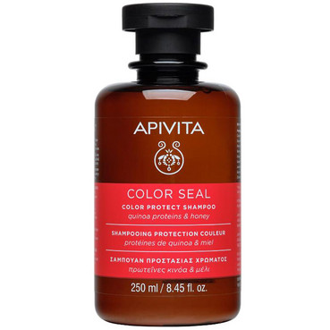 Шампунь ЗАХИСТ КОЛЬОРУ з протеїнами кіноа та медом Apivita Color Seal Color Protect Shampoo фото