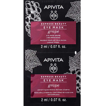 Маска для контуру очей РОЗГЛАДЖЕННЯ ЗМОРШОК з виноградом Apivita Express Beauty Anti-Wrinkle Eye Mask фото