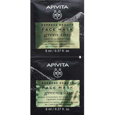 Маска для обличчя ГЛИБОКЕ ОЧИЩЕННЯ з зеленою глиною (УЦІНКА) Apivita Express Beauty Deep Cleansing Face Mask With Green Clay фото