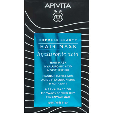 Маска для волосся ЗВОЛОЖЕННЯ з гіалуроновою кислотою Apivita Express Beauty Moisturizing Hair Mask with Hyaluronic Acid фото
