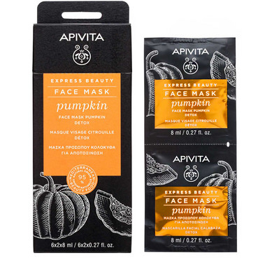 маска для обличчя детокс очищуюча з гарбузом apivita express beauty pumpkin detox mask фото