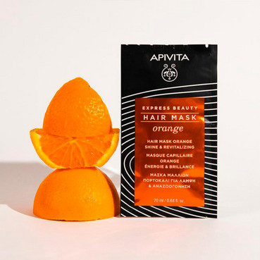 маска для волосся блиск та відновлення з апельсином apivita express beauty shine & revitalizing hair mask with orange фото