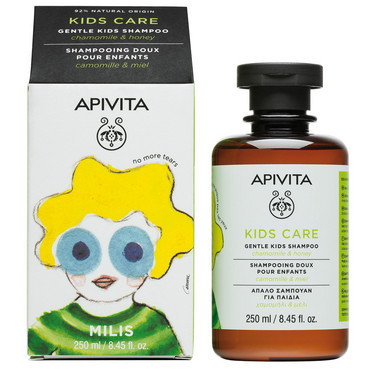 Шампунь КІДС м'який дитячий з ромашкою та медом Apivita Kids Shampoo With Chamomile And Honey фото