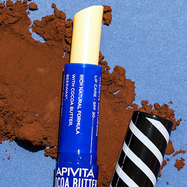 бальзам для губ з олією какао spf20 apivita lip care with cocoa butter spf20 фото