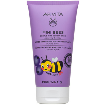 Кондиціонер MINI BEES м'який дитячий з чорницею та медом (УЦІНКА) Apivita Mini Bees Genlte Kids Conditioner фото