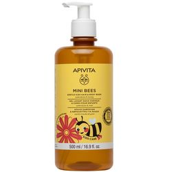 MINI BEES Дитячий засіб для миття волосся та тіла (УЦІНКА) Apivita Mini Bees Gentle Kids Hair & Body Wash фото