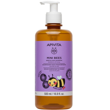 Шампунь MINI BEES м'який дитячий з чорницею та медом (УЦІНКА) Apivita Mini Bees Gentle Kids Shampoo фото