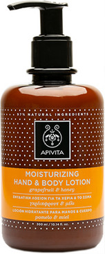 Фото Увлажняющий лосьон для рук и тела с грепфрутом и медом Apivita Moisturizing Hand & Body Lotion With Grapefruit & Honey
