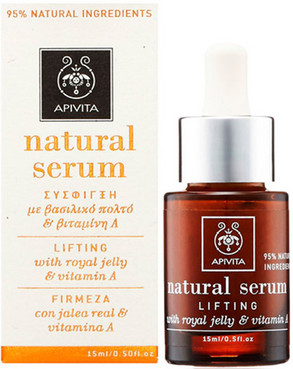 Фото Натуральная сыворотка для лица Apivita Natural Serum Lifting With Royal Jelly And Vitamin A