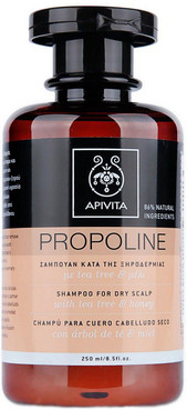 Фото Шампунь для сухой кожи головы с чайным деревом и медом Apivita Propoline Shampoo For Dry Scalp With Tea Tree And Honey