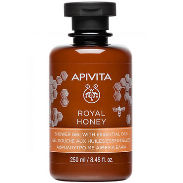 Гель для душу КОРОЛІВСЬКИЙ МЕД з ефірними оліями Apivita Royal Honey Creamy Shower Gel With Essential Oils фото