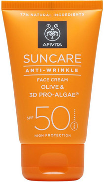 Солнцезащитный крем для лица против морщин Apivita Suncare Anti-Wrinkle SPF 50 фото
