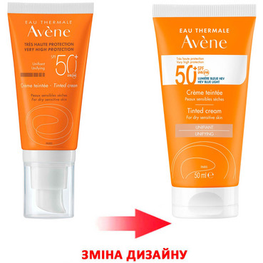 Сонцезахисний тональний крем для сухої чутливої шкіри SPF 50+