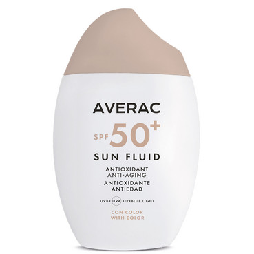 Тонуючий сонцезахисний флюїд SPF50+ Averac Sun Fluid With Color Ulrtalight SPF 50+ фото