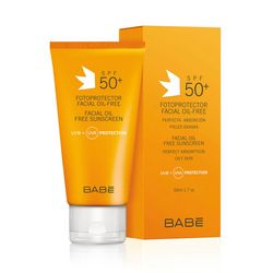 Сонцезахисний крем для жирної шкіри обличчя SPF 50+ Babe Laboratorios Facial Oil-Free Sunscreen SPF 50+ Dry Touch фото