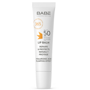 Сонцезахисний бальзам для губ з гіалуроновою кислотою SPF 50 Babe Laboratorios Lip Balm SPF 50 фото