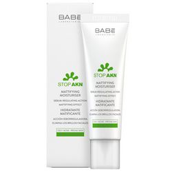 Матуючий зволожуючий крем для жирної і проблемної шкіри Babe Laboratorios Mattifying Moisturiser фото