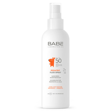 Дитячий сонцезахисний флюїд-спрей із пантенолом і пребіотиком SPF 50 Babe Laboratorios Pediatric Fluid Spray SPF 50 фото