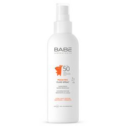 Дитячий сонцезахисний флюїд-спрей із пантенолом і пребіотиком SPF 50 Babe Laboratorios Pediatric Fluid Spray SPF 50 фото