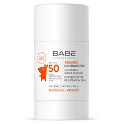 Дитячий сонцезахисний невидимий стік з пантенолом і пребіотиком SPF 50 Babe Laboratorios Pediatric Invisible Stick SPF 50 фото