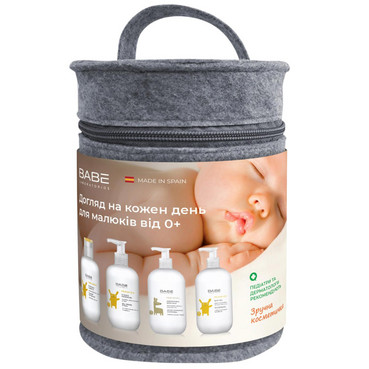 Дитячий набір для щоденного догляду Pediatric Babe Laboratorios Pediatric Set (shmp/200ml + gel/100ml + intimate/gel/ + milk/100ml) фото