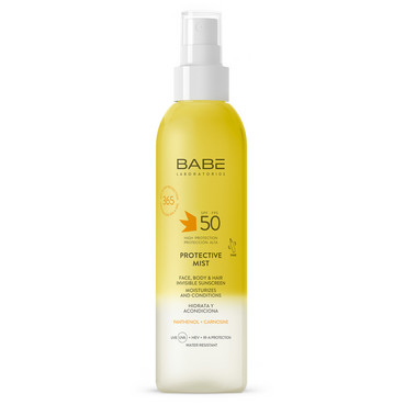 Солнцезащитный невидимый спрей-мист для лица, тела и волос SPF 50 Babe Laboratorios Protective Mist SPF 50 фото