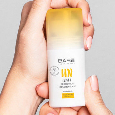 дезодорант для всієї родини &bq;24 години захисту&bq; з пребіотиком babe laboratorios sensitive roll-on deodorant фото
