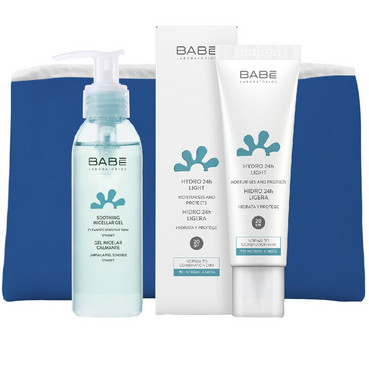 набір для щоденного догляду для всіх типів шкіри babe laboratorios set (crm/50ml + micellar/gel/90ml) фото
