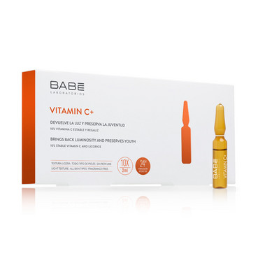 Ампули-концентрат для депігментації з антиоксидантним ефектом Babe Laboratorios Vitamin C+ фото