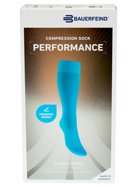 Короткі спортивні компресійні гольфи білого кольору ККл 1 Bauerfeind Compression sock Performance® white фото