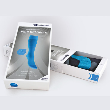 довгі спортивні компресійні гольфи жовтого кольору bauerfeind compression sock performance® yellow фото