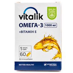 Виталик омега 3 + витамин Е Baum Pharm Vitalik фото