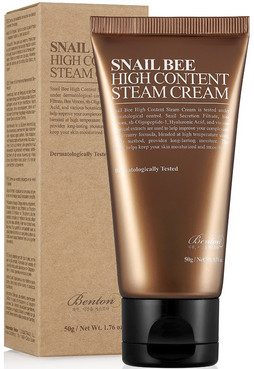 Нічний крем c високим вмістом муцину і отрутою бджоли Benton Snail Bee High Content Steam Cream фото