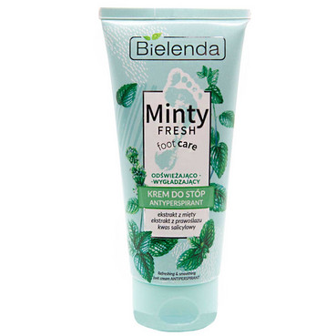 Крем-антиперспірант для ніг, освіжаючий і розгладжуючий Bielenda Minty Fresh Foot Care Antiperspirant Refreshing & Smoothing Cream фото