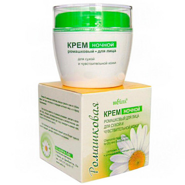 Нічний крем для обличчя для сухої і чутливої шкіри 