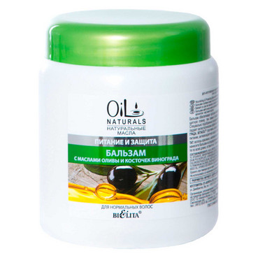 Бальзам для волосся з оліями оливи і виноградних кісточок 