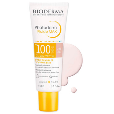 флюїд фотодерм max spf100 сонцезахисний, дуже світлий bioderma photoderm max fluide very light spf100 фото