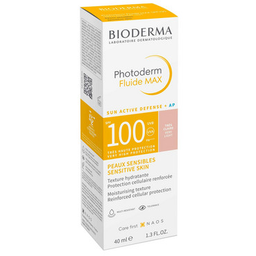 флюїд фотодерм max spf100 сонцезахисний, дуже світлий bioderma photoderm max fluide very light spf100 фото