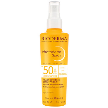 Спрей ФОТОДЕРМ SPF50+ сонцезахисний для обличчя і тіла Bioderma Photoderm Spray SPF50+ фото