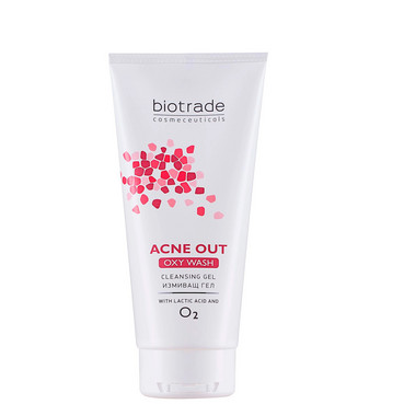 Гель кисневий для вмивання проти вугрового висипу Biotrade Acne Out Oxy Wash Cleansing Gel фото