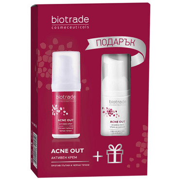 Набір для жирної і проблемної шкіри обличчя Biotrade Acne Out Set (cr/30ml + foam/20ml) фото